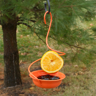 WOODLINK Orange Metal Oriole Feeder