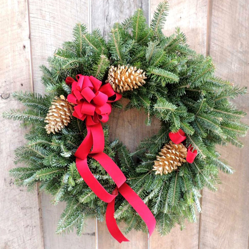 Holiday Red 12" Memorial Wreath