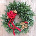 Holiday Red 16" Memorial Wreath
