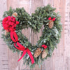 Holiday Red Memorial Heart Wreath
